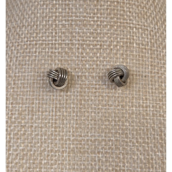 The Unbranded Brand Jewelry - Retro Sterling Silver Love Knot Stud Earrings